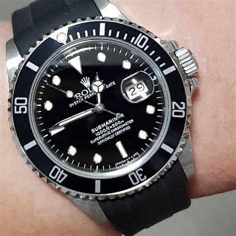 rolex rubber strap with clasp|rubber b submariner.